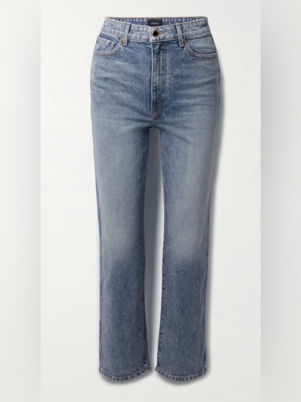 KHAITE
Abigail Stretch cropped high-rise straight-leg jeans
Color: Light denim - Picture 11 of 11